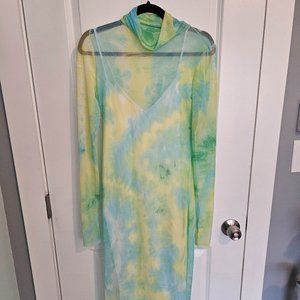Velvet Torch Los Angelos Tie Died Mesh Dress Size M